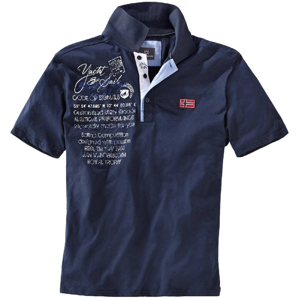 Jan Vanderstorm Poloshirt JANO dunkelblau Saisonschlussverkauf