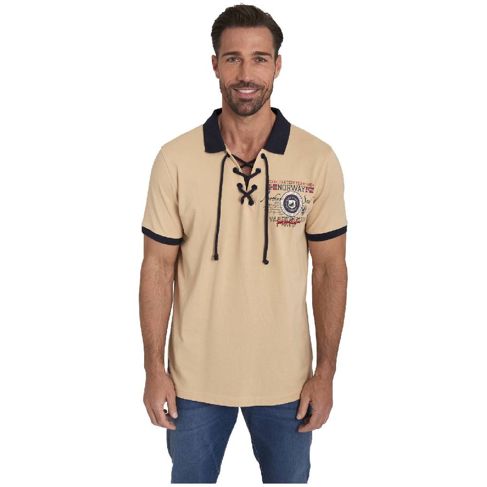 Jan Vanderstorm Doppelpack Poloshirt ELJAR beige hellrot Weihnachtsangebot