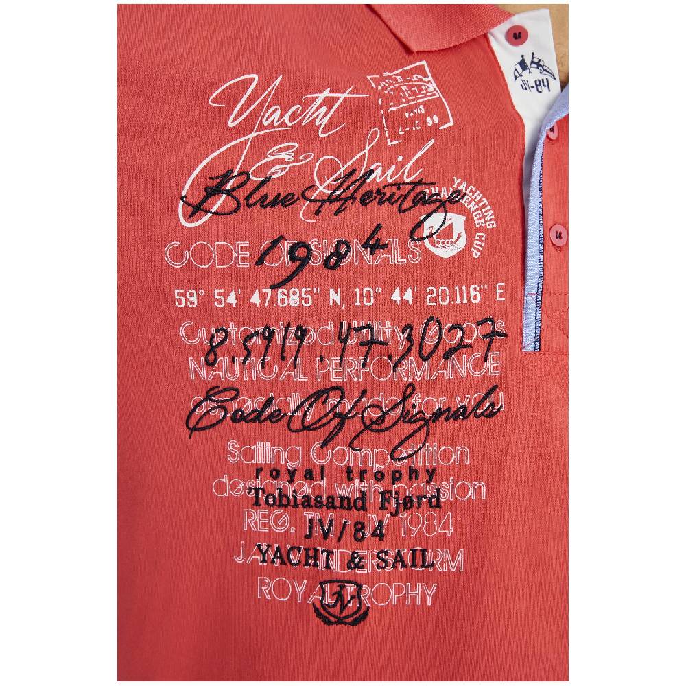 Jan Vanderstorm Poloshirt JANO dunkelorange Bestseller