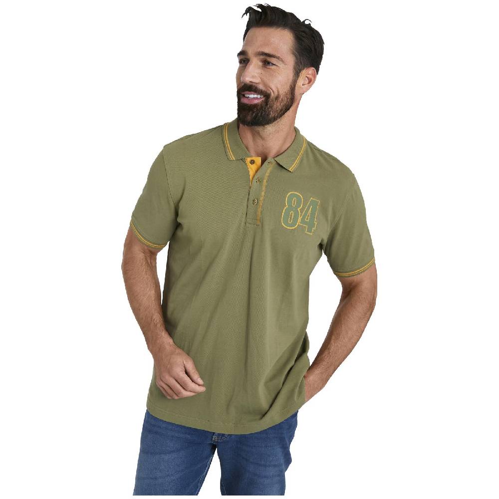Jan Vanderstorm Doppelpack Poloshirt BERAU wollweiß khaki Räumungsverkauf