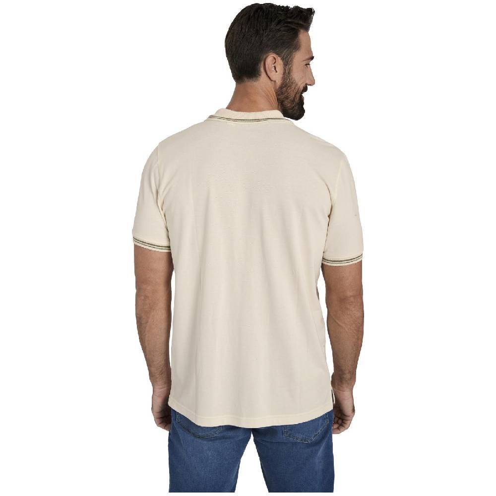 Jan Vanderstorm Doppelpack Poloshirt BERAU wollweiß khaki Räumungsverkauf