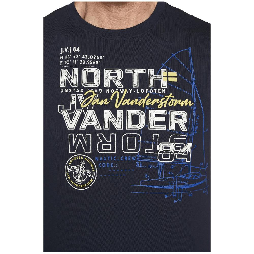 Jan Vanderstorm T-Shirt FRIMANN dunkelblau Nur für heute