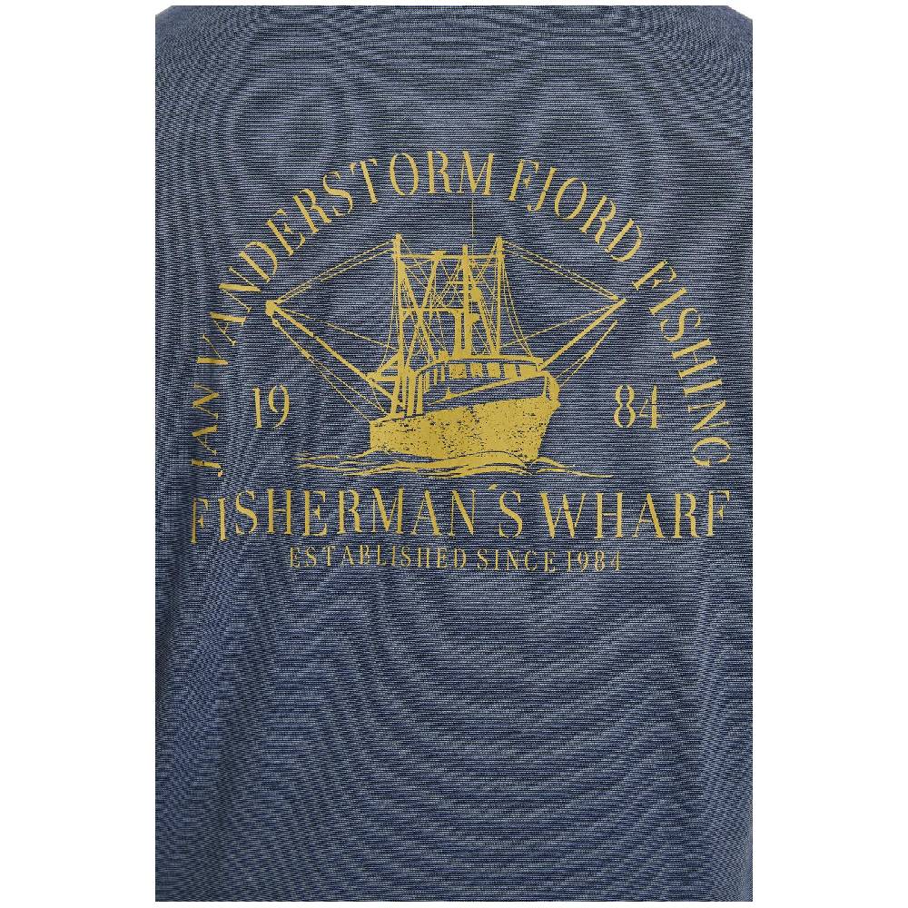 Jan Vanderstorm T-Shirt BERNULF blau melange Nur noch ein Tag übrig