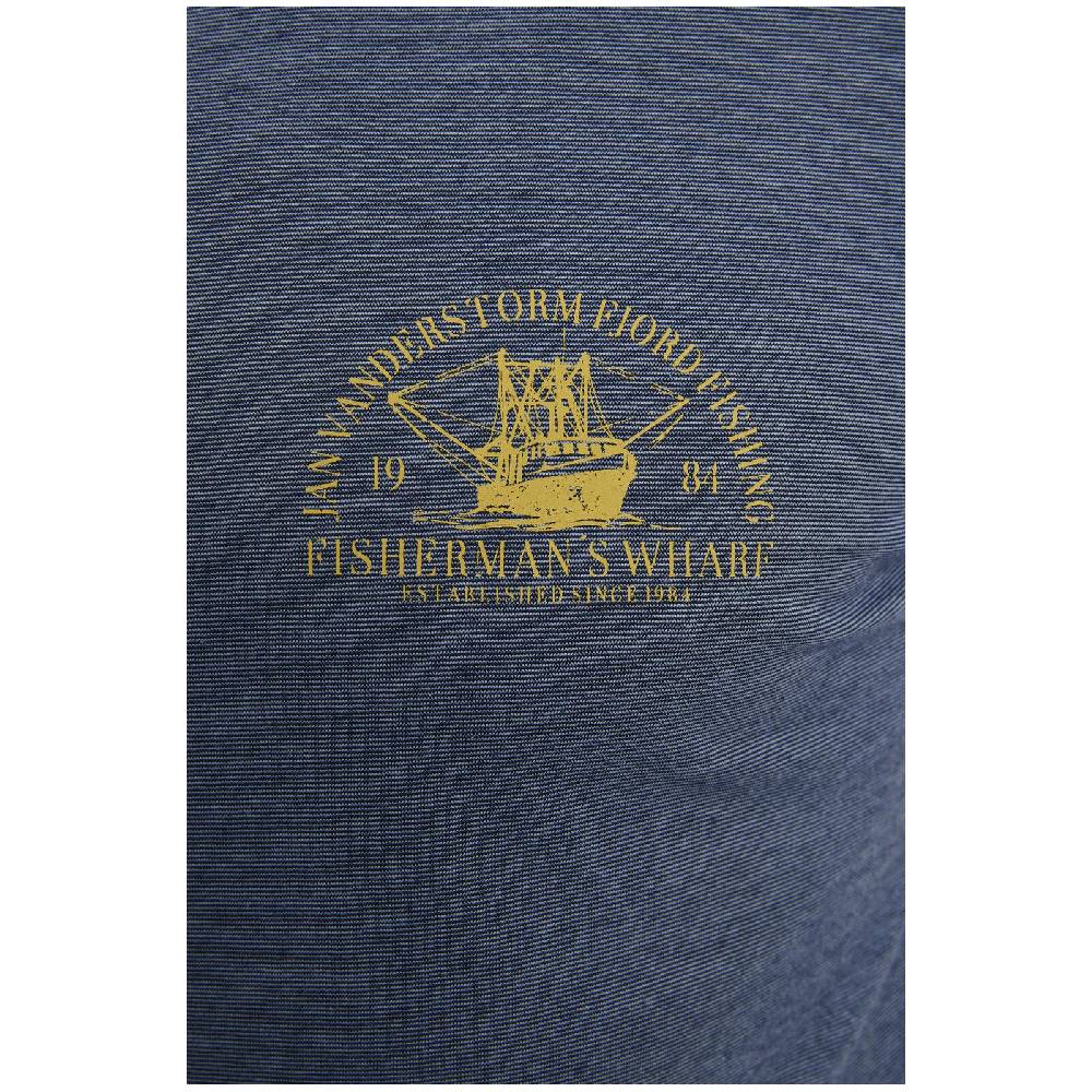 Jan Vanderstorm T-Shirt BERNULF blau melange Nur noch ein Tag übrig