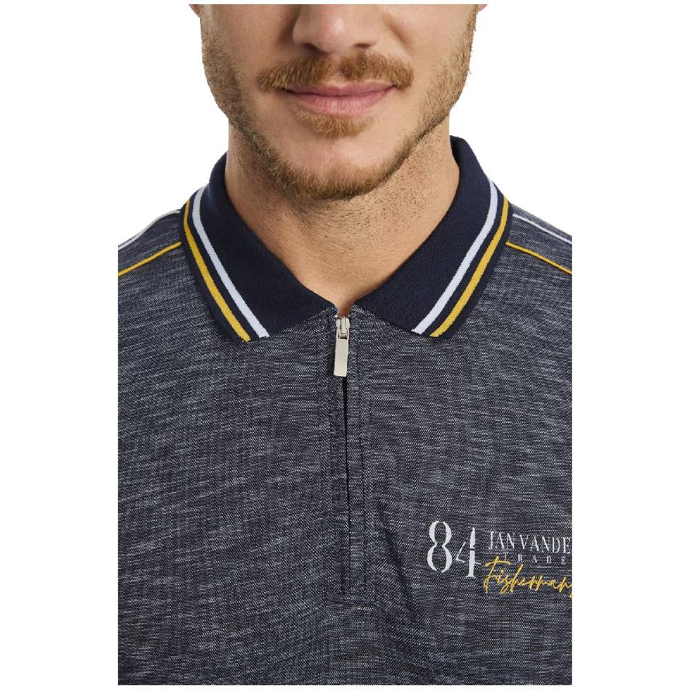 Jan Vanderstorm Poloshirt IBENHARD dunkelblau melange Riesige Rabatte