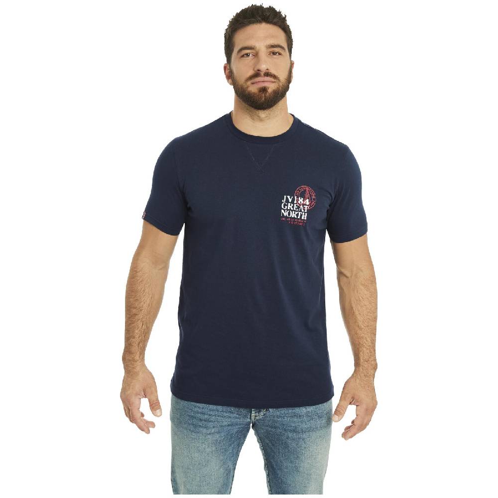 Jan Vanderstorm Doppelpack T-Shirt ADEKE weiß dunkelblau zollfrei