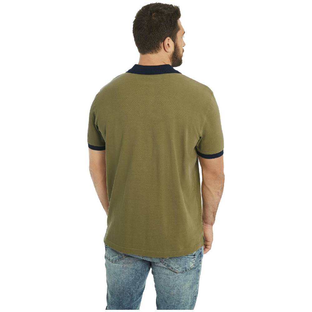 Jan Vanderstorm Doppelpack Poloshirt ELJAR wollweiß oliv Fabrikverkauf
