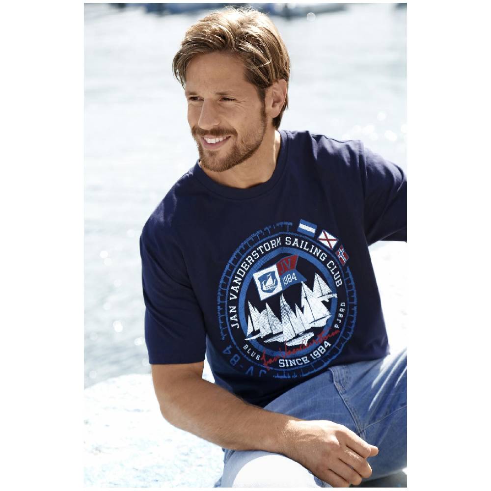 Jan Vanderstorm T-Shirt TERNO dunkelblau Günstig kaufen