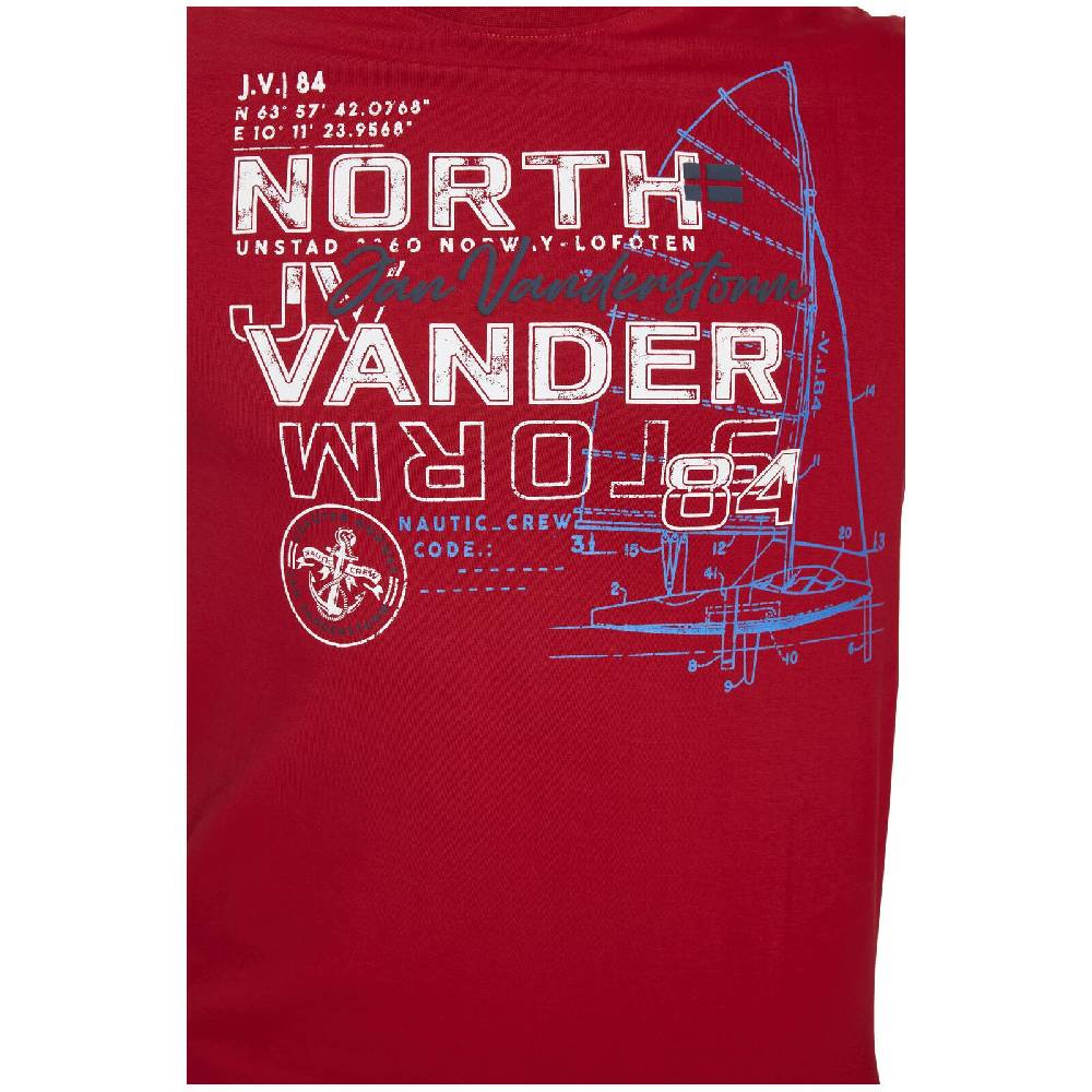 Jan Vanderstorm T-Shirt FRIMANN rot Weihnachtsangebot