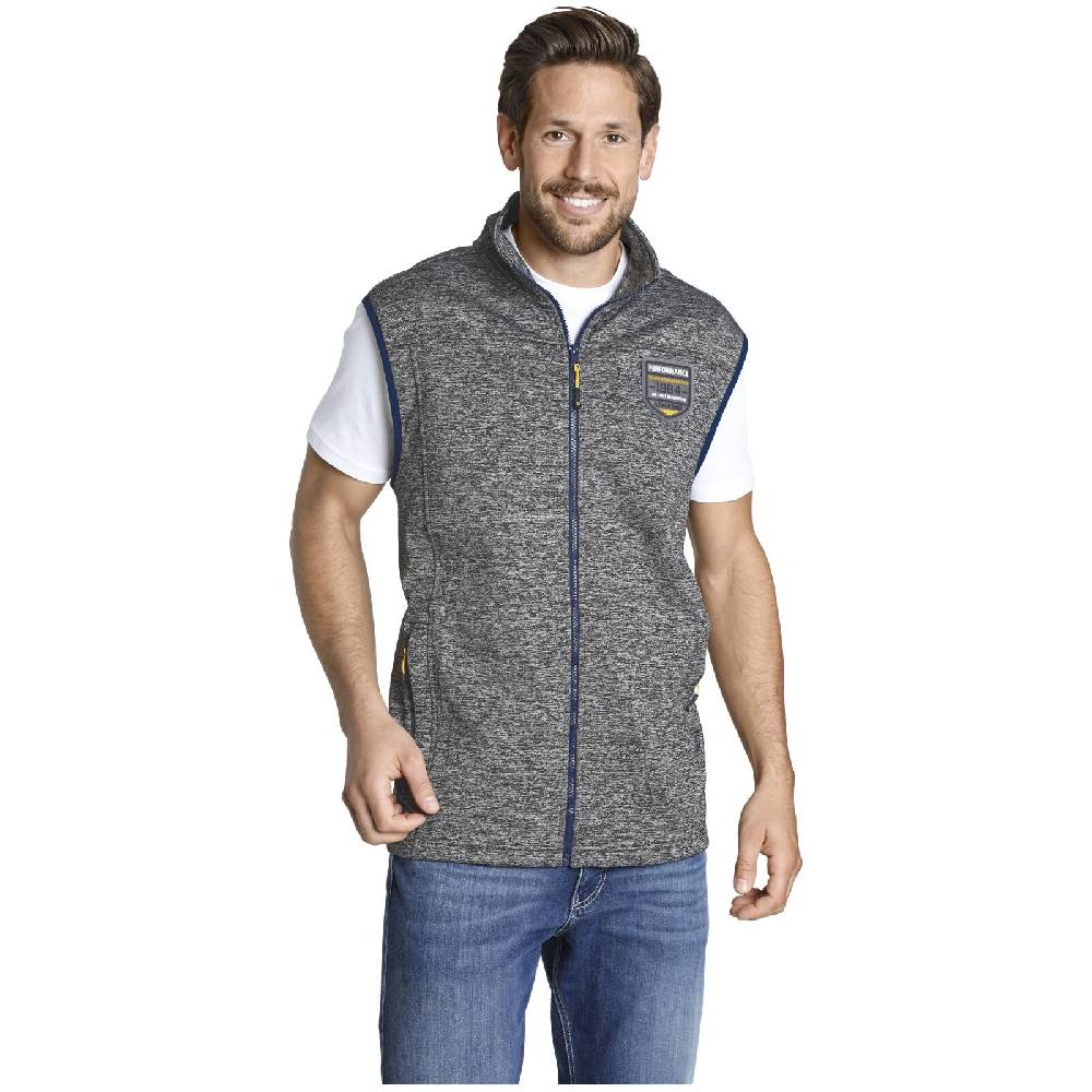 Jan Vanderstorm Weste MALDEVIN grau melange Discount Store für neue Produkte