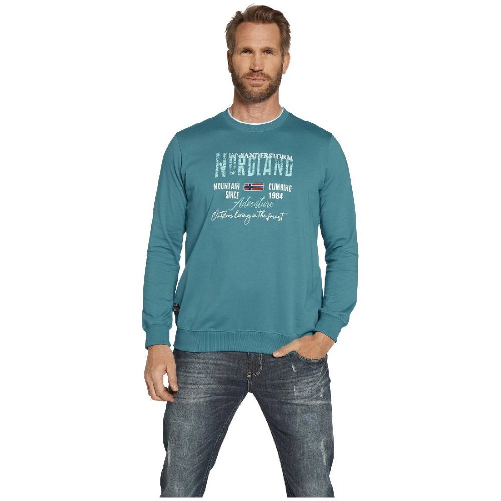 Jan Vanderstorm Doppelpack Sweatshirt BOTU petrol dunkelblau Super Rabatt