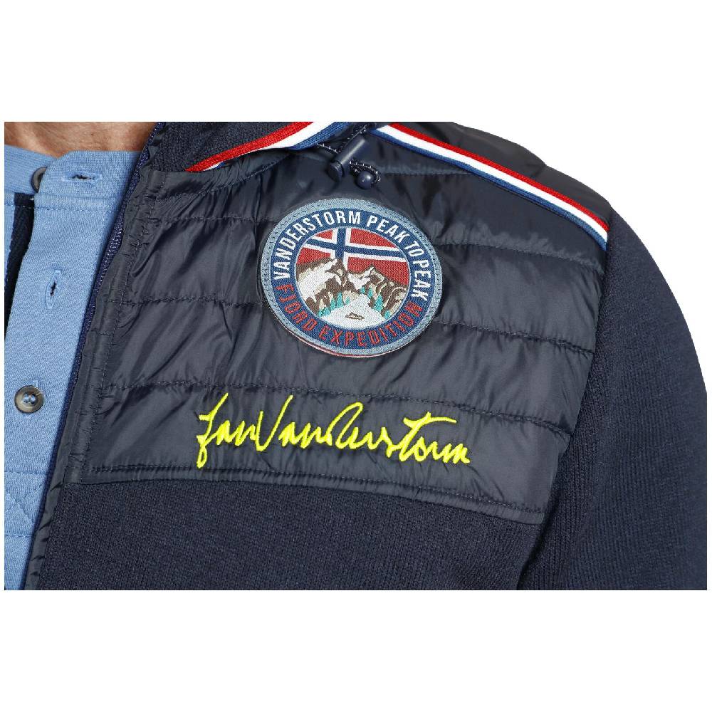 Jan Vanderstorm Strickfleecejacke STELLAN dunkelblau zollfrei