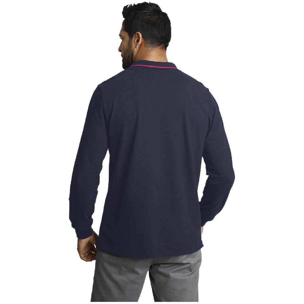 Jan Vanderstorm Langarm-Poloshirt ELLIS dunkelblau Outlet