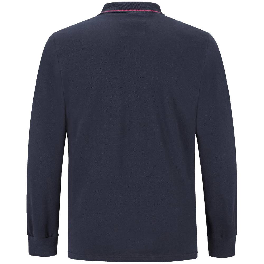 Jan Vanderstorm Langarm-Poloshirt ELLIS dunkelblau Outlet