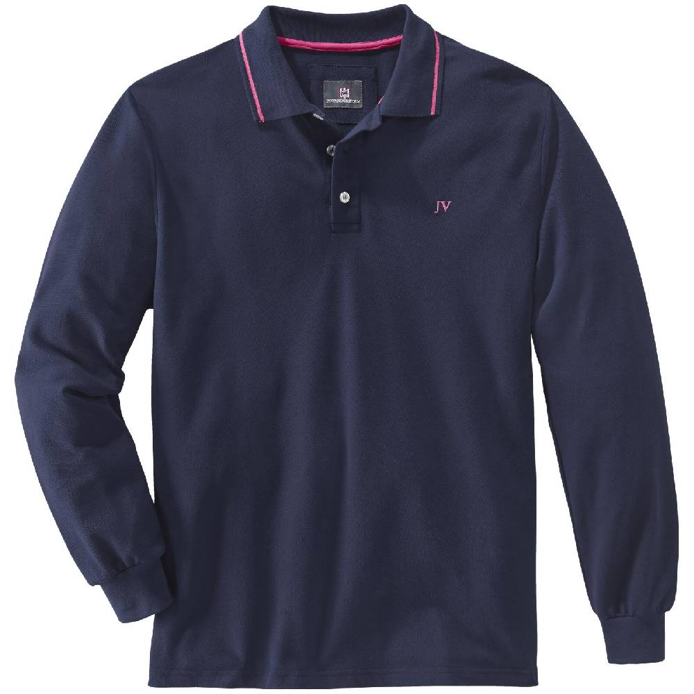Jan Vanderstorm Langarm-Poloshirt ELLIS dunkelblau Outlet