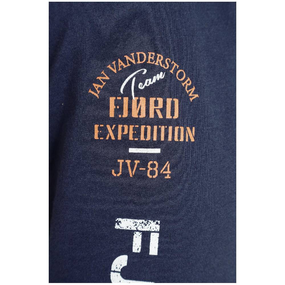 Jan Vanderstorm Langarmshirt ELION dunkelblau Schlussverkauf