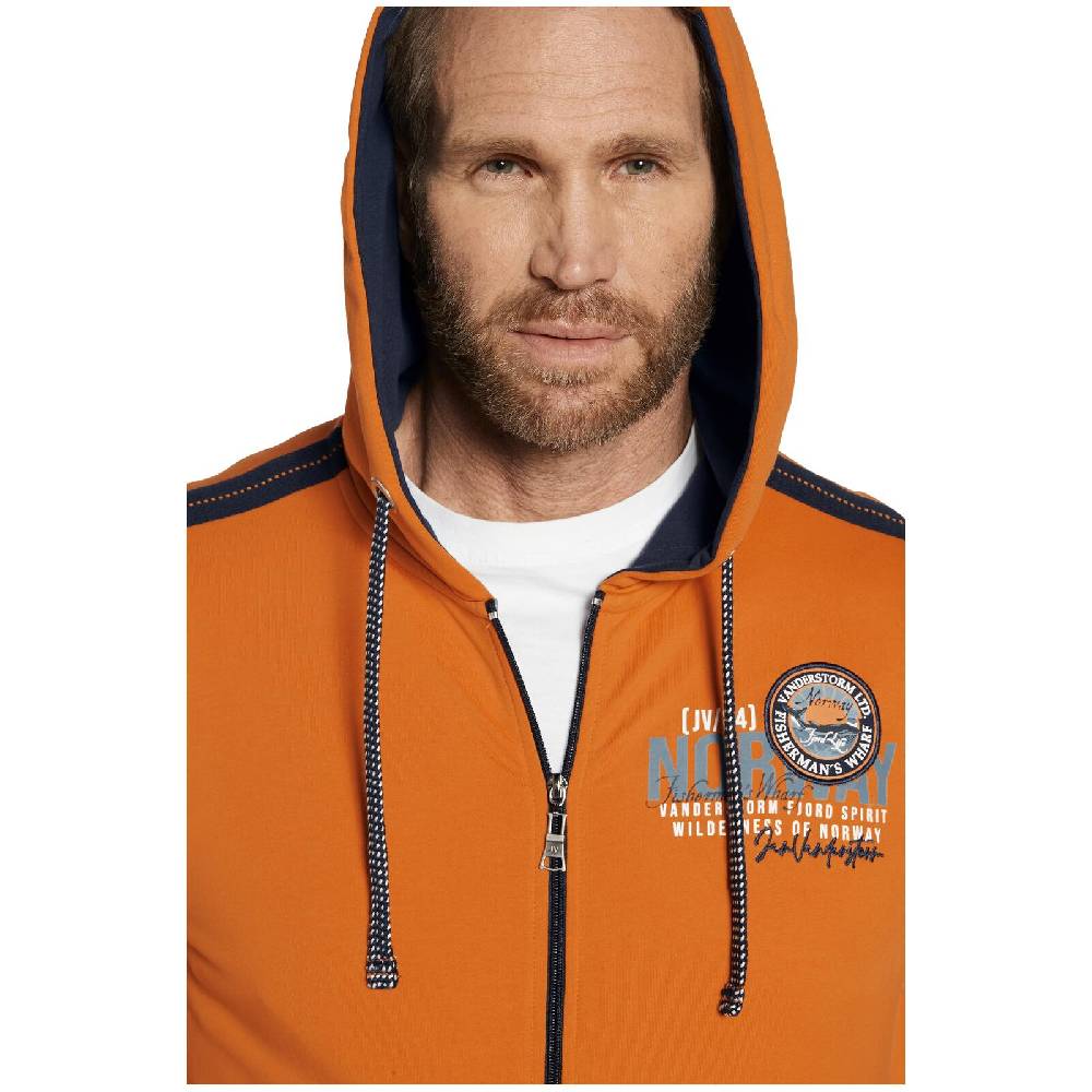 Jan Vanderstorm Sweatjacke RENKO orange Fabrikverkauf