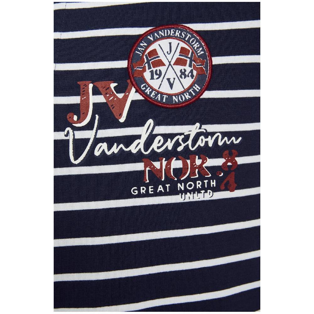 Jan Vanderstorm T-Shirt ARBOGAST dunkelblau gestreift Kostenloser Versand