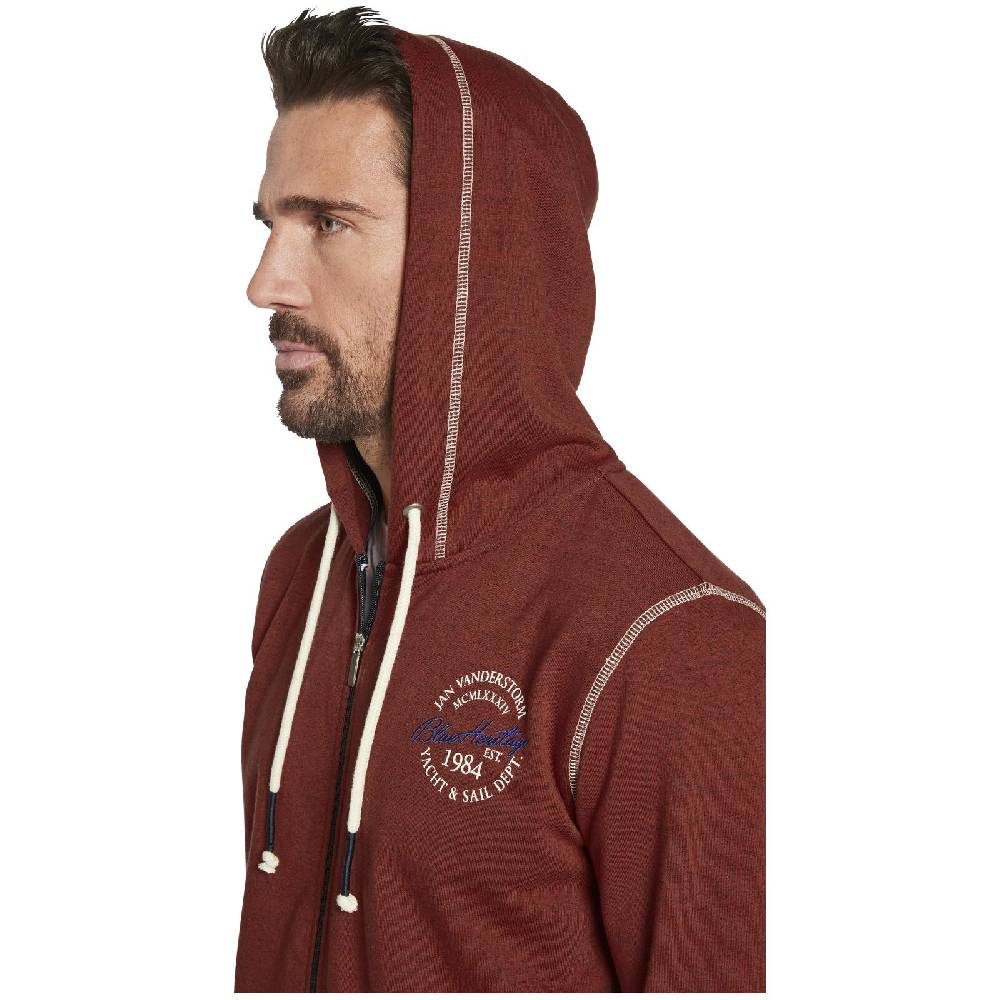 Jan Vanderstorm Sweatjacke JOKORA rot melange Neuheiten