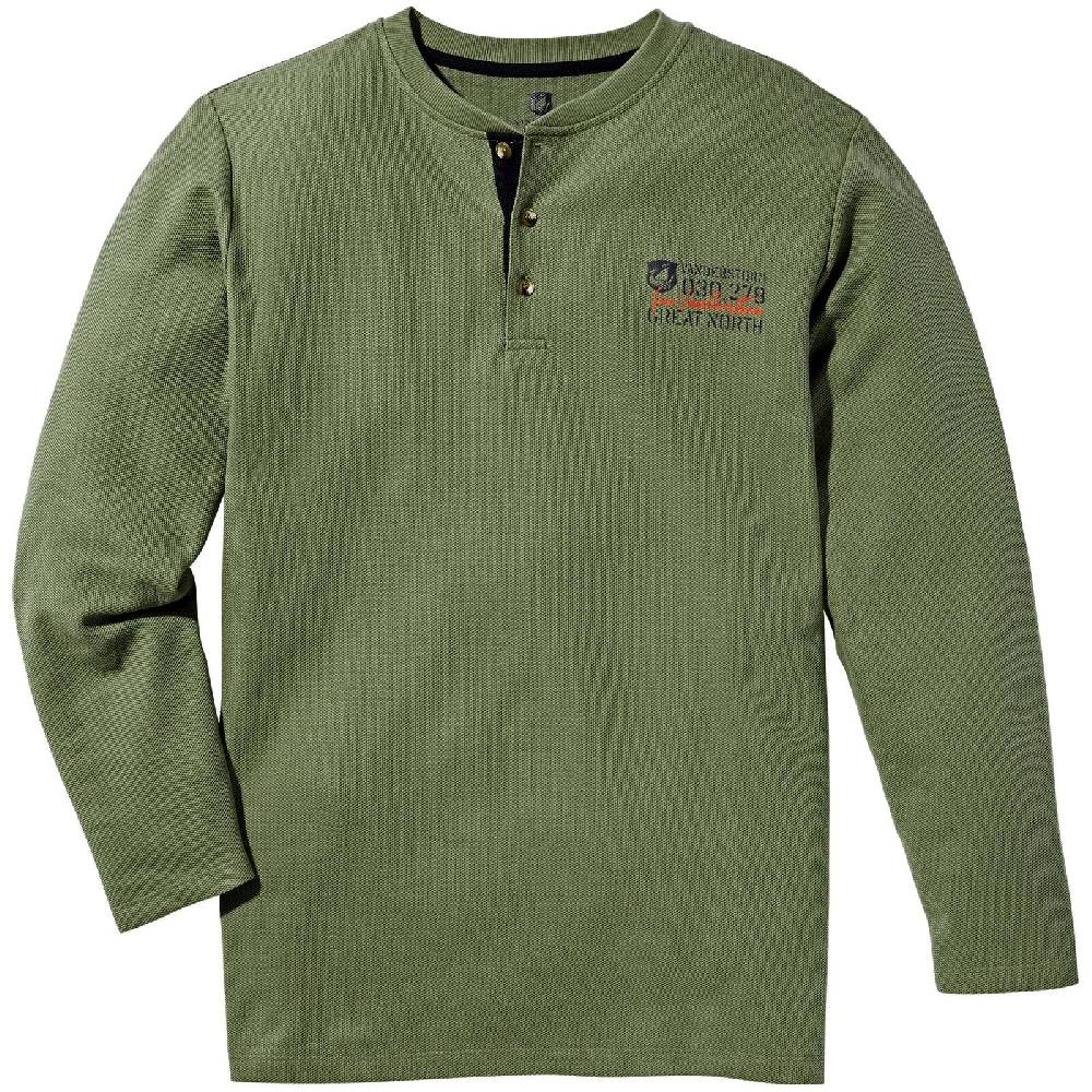Jan Vanderstorm Langarmshirt IVOR oliv Räumungsverkauf