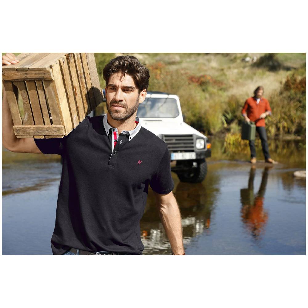 Jan Vanderstorm Poloshirt NJAL schwarz Kauf eins, bekomm eins gratis