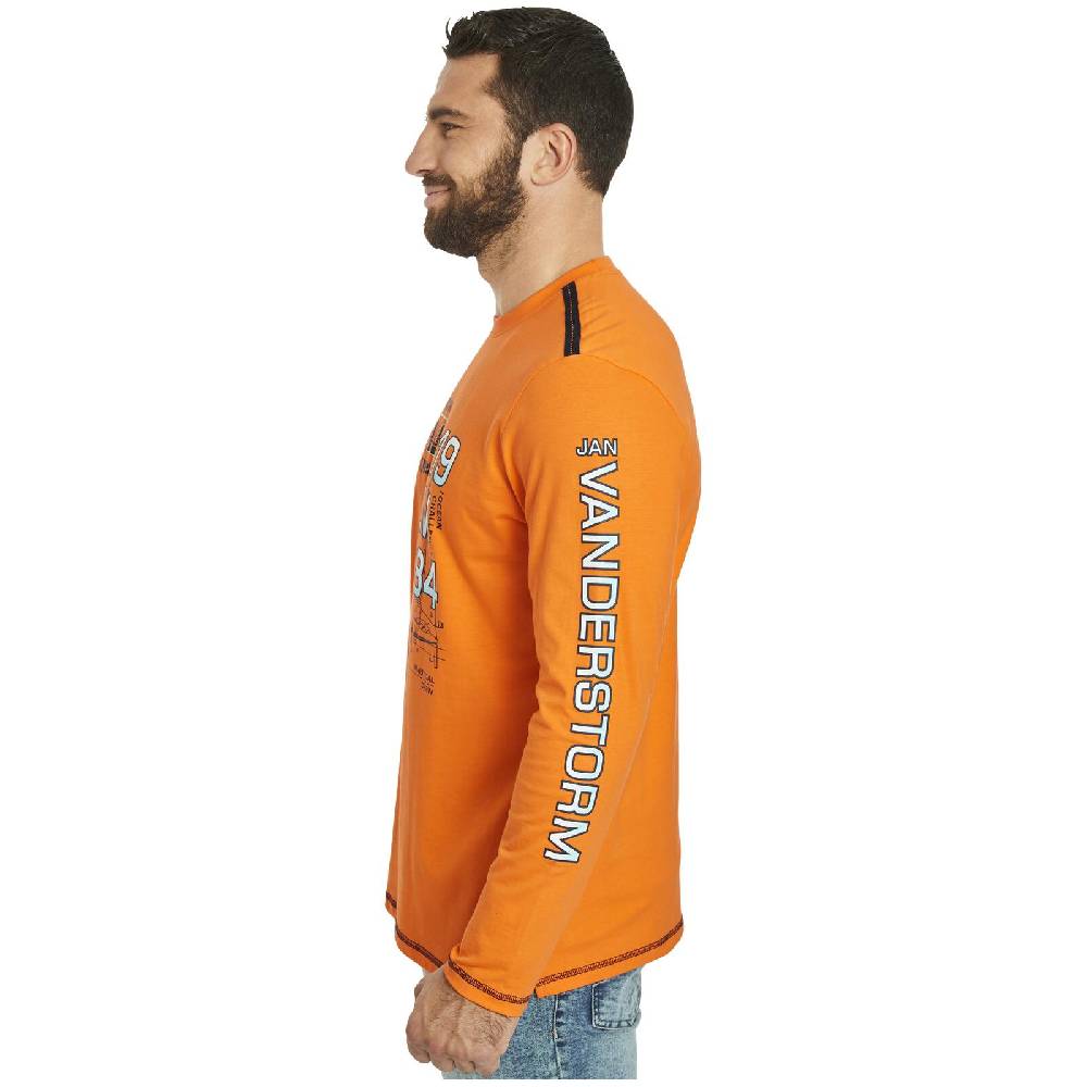 Jan Vanderstorm Langarmshirt BERTULI orange Super Sparpreis