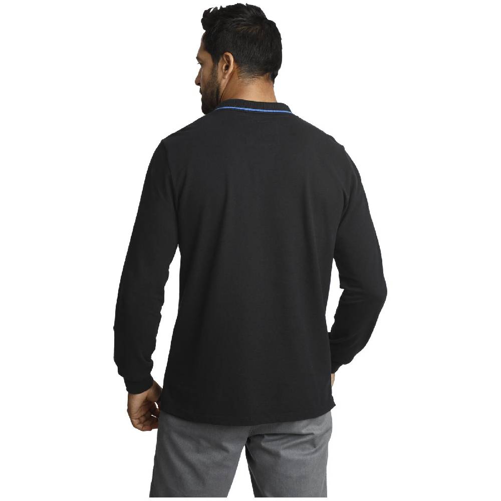 Jan Vanderstorm Langarm-Poloshirt ELLIS schwarz Neueste Stile