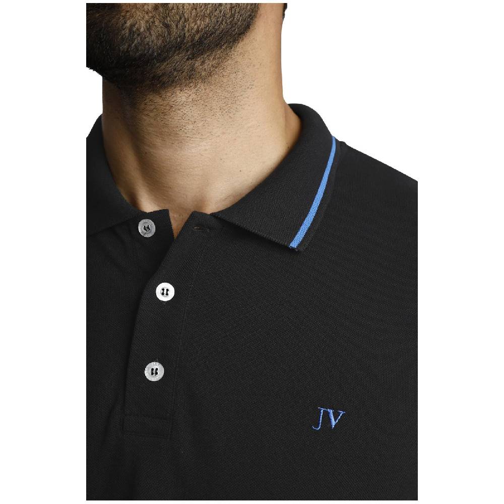 Jan Vanderstorm Langarm-Poloshirt ELLIS schwarz Neueste Stile