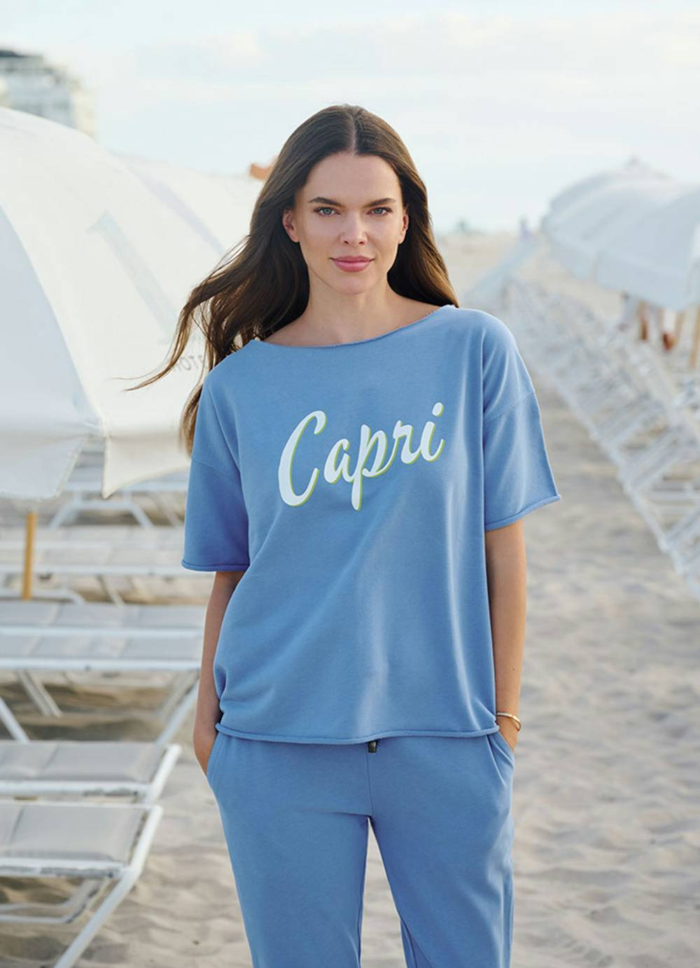 Juvia Capri Fleece Sweater Shortsleeve Neuheiten