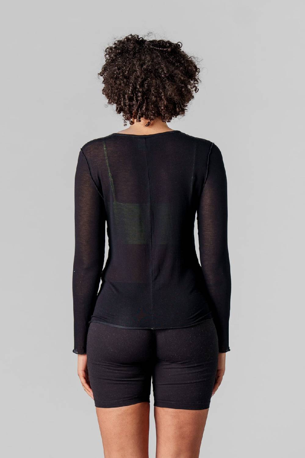 Karo Kauer Mesh Longsleeve Black Räumungsverkauf