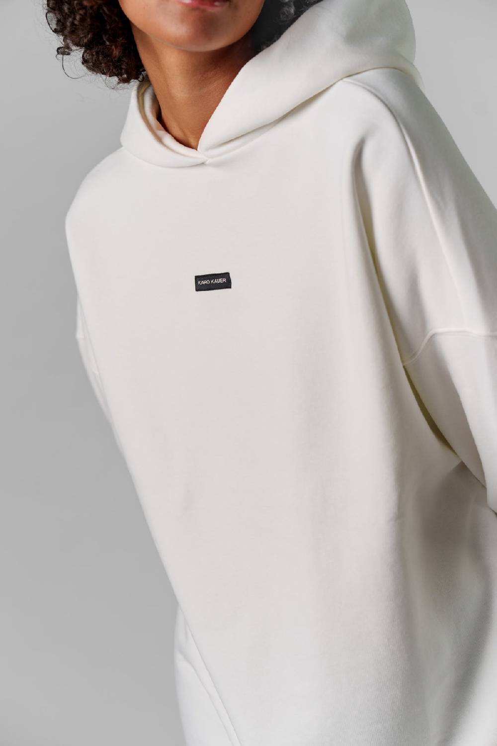 Karo Kauer Hoodie Dress Creme Sonderangebote