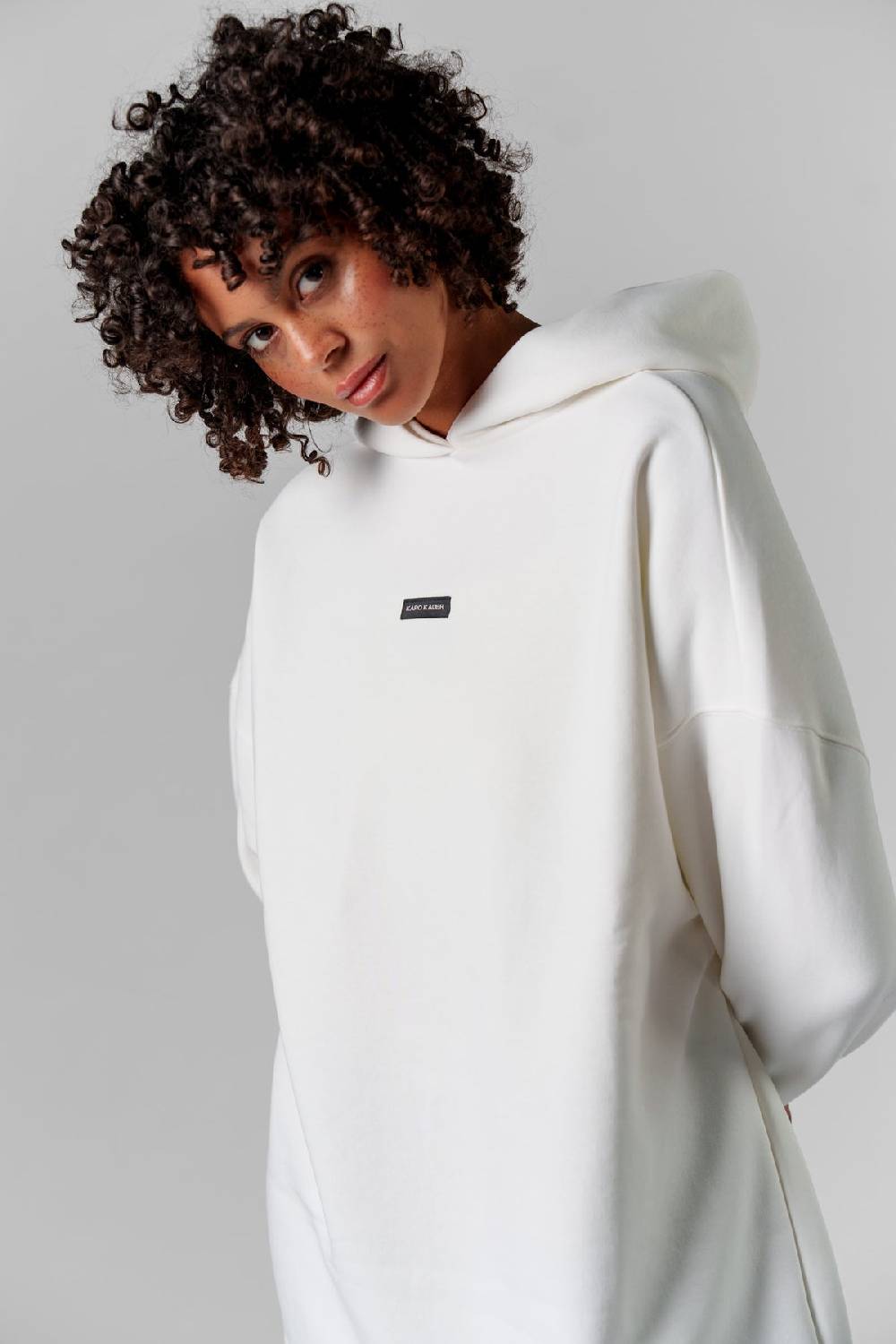 Karo Kauer Hoodie Dress Creme Sonderangebote