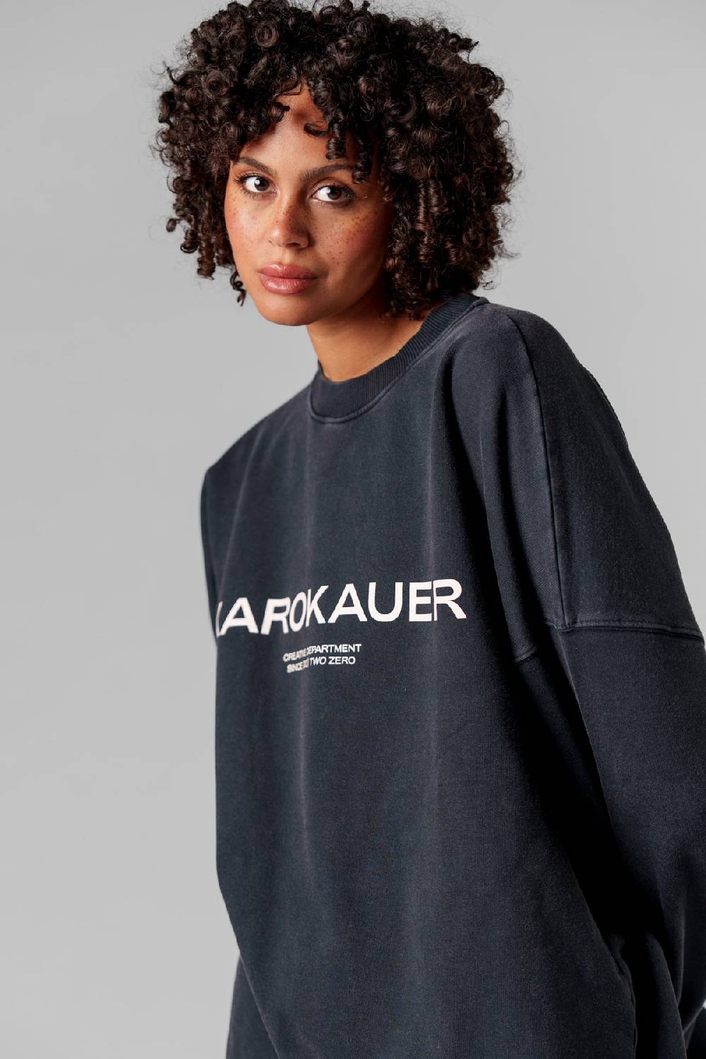 Karo Kauer Sweater Washed Grey Riesige Ersparnisse