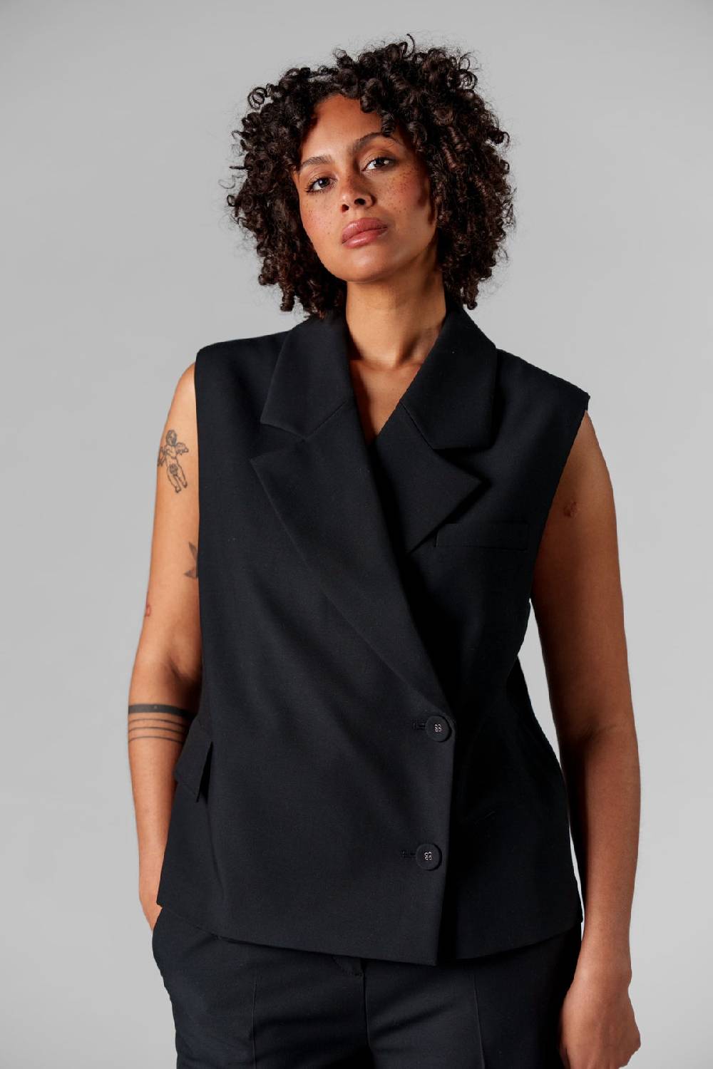 Karo Kauer Formal Vest Black VIP-Rabatte