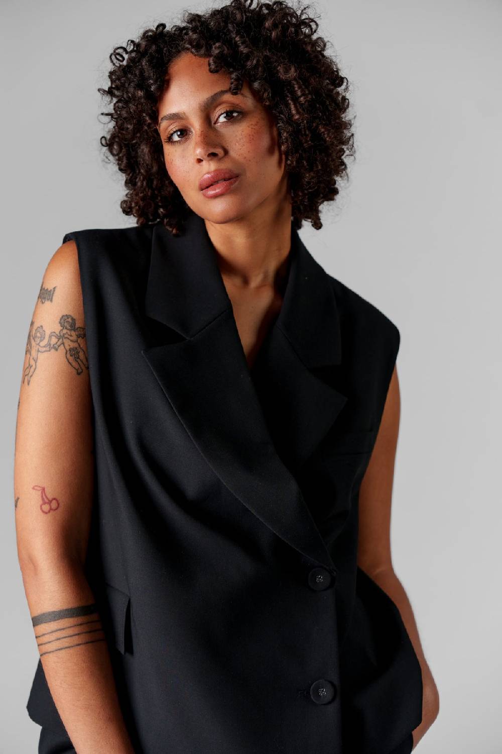 Karo Kauer Formal Vest Black VIP-Rabatte