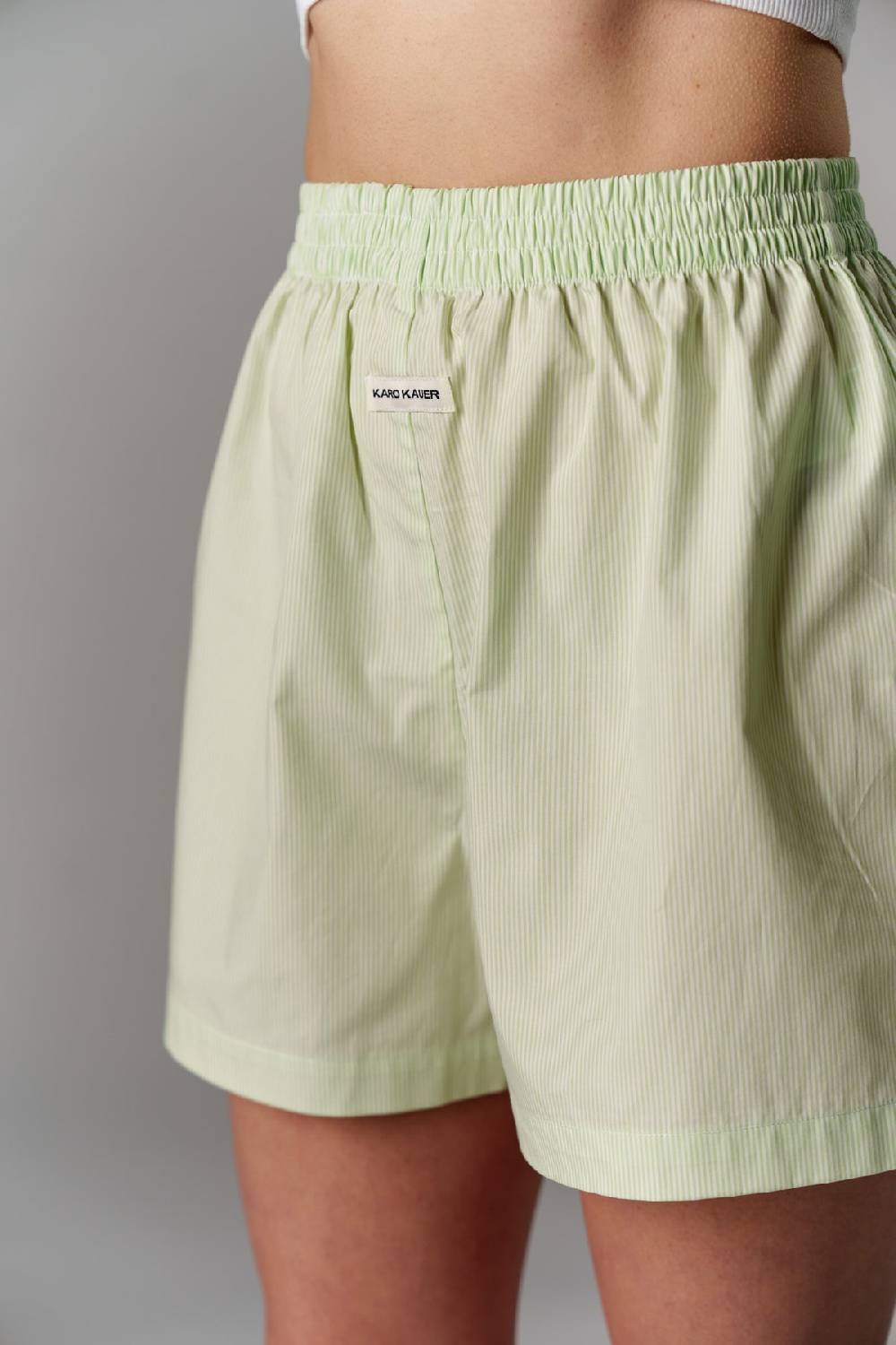 Karo Kauer Woven Shorts Striped Matcha Wochenangebot