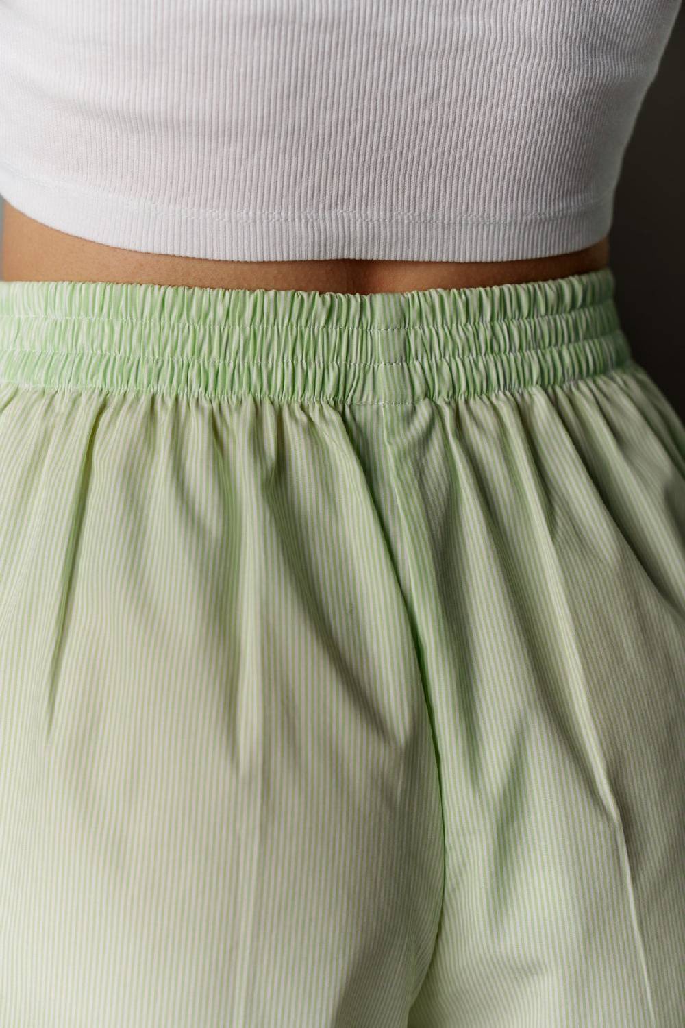 Karo Kauer Woven Shorts Striped Matcha Wochenangebot
