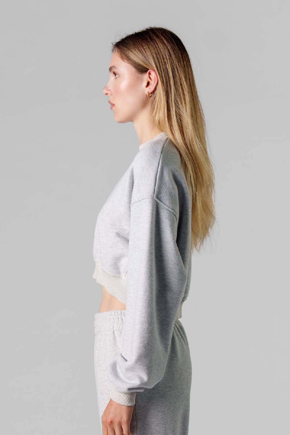 Karo Kauer Cropped Sweater Melange Kostenlose Rückgabe