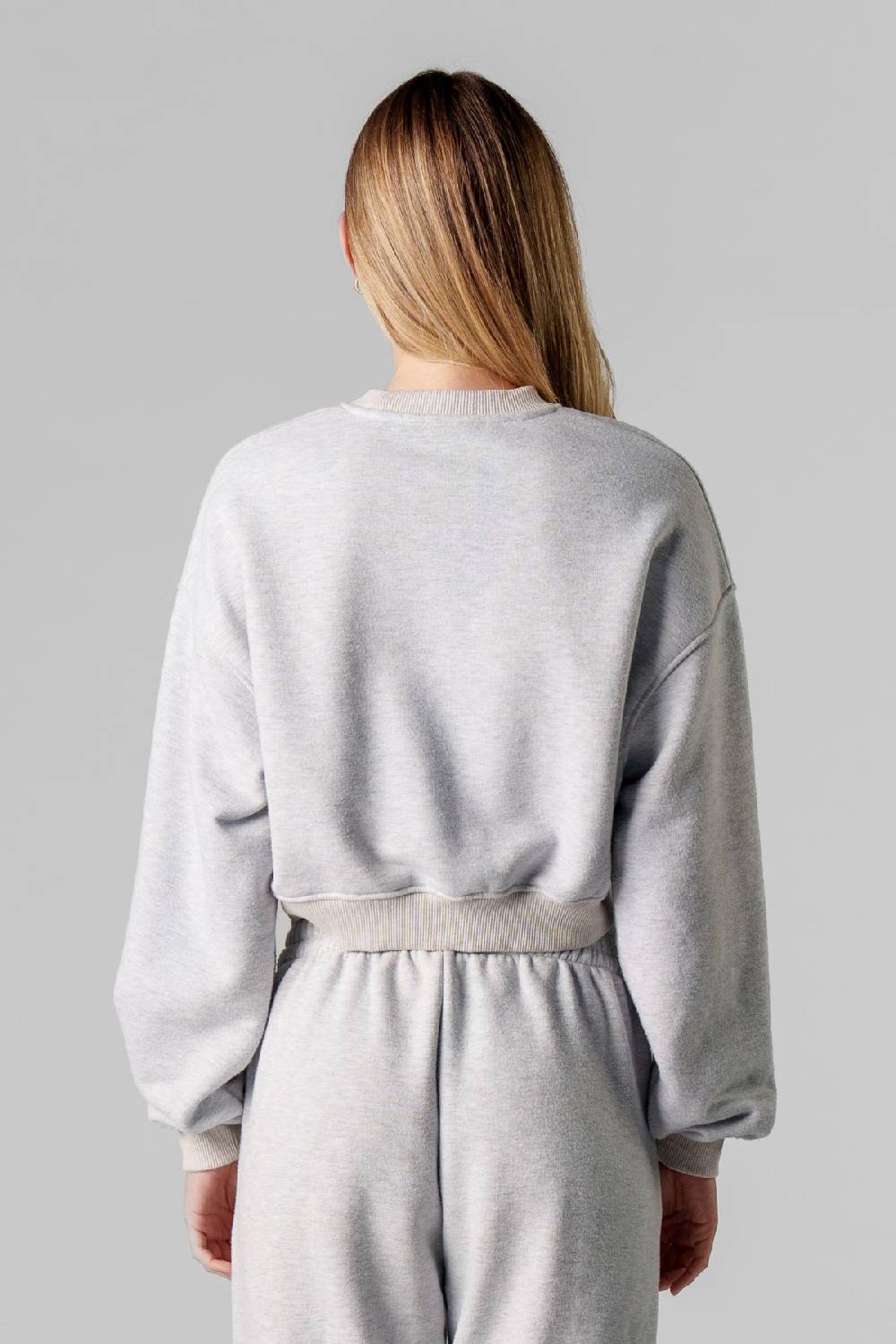 Karo Kauer Cropped Sweater Melange Kostenlose Rückgabe