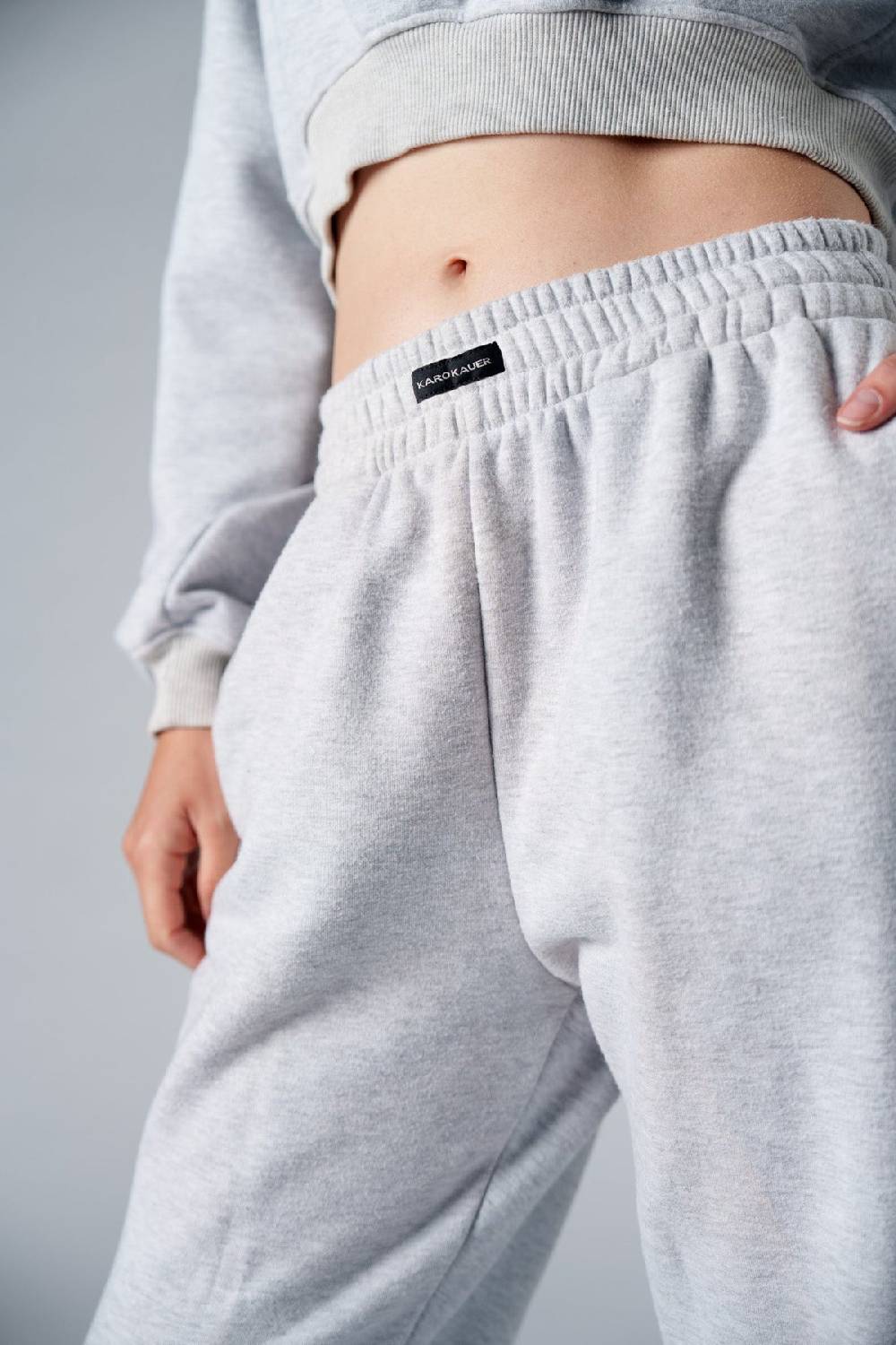 Karo Kauer Jogger Pants Melange Begrenzte Freigabe