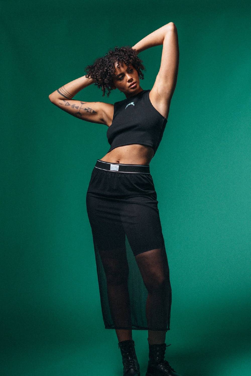 Karo Kauer PRE ORDER Mesh Skirt Black Bis zu 50% Rabatt