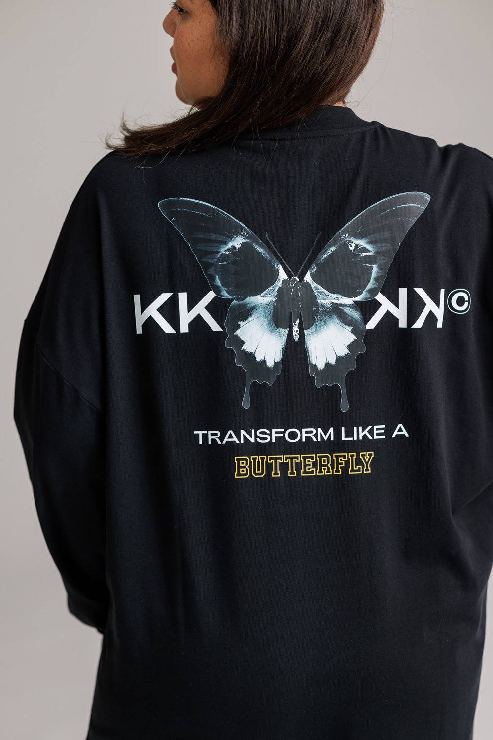Karo Kauer Shirtdress Butterfly Black Vierteljährliche Förderung