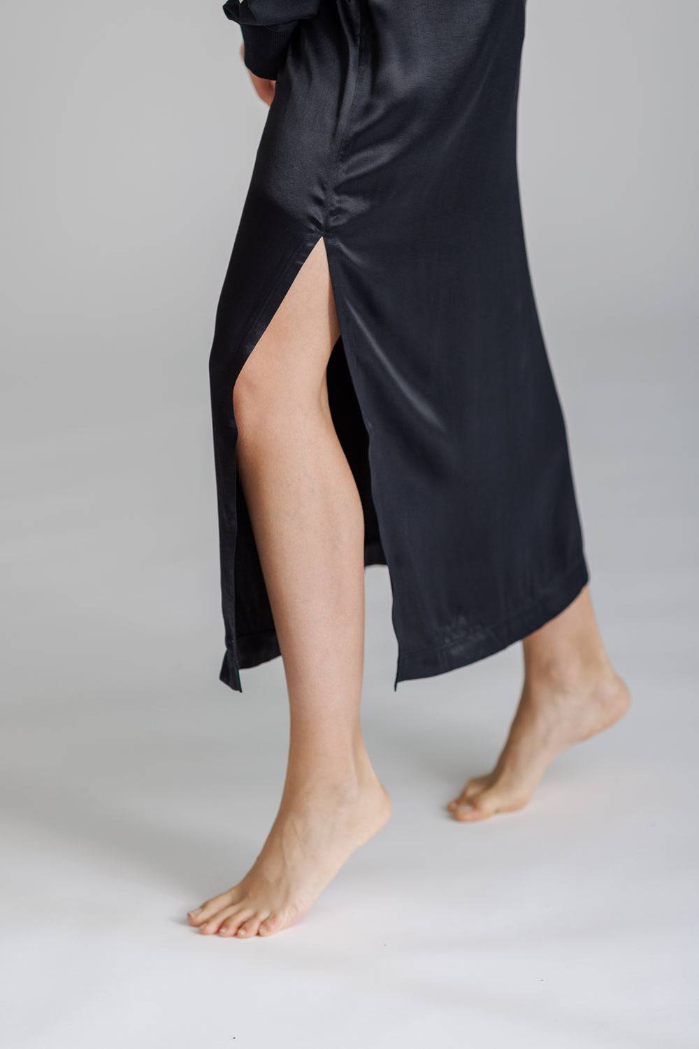 Karo Kauer Satin Skirt Black Super Rabatt