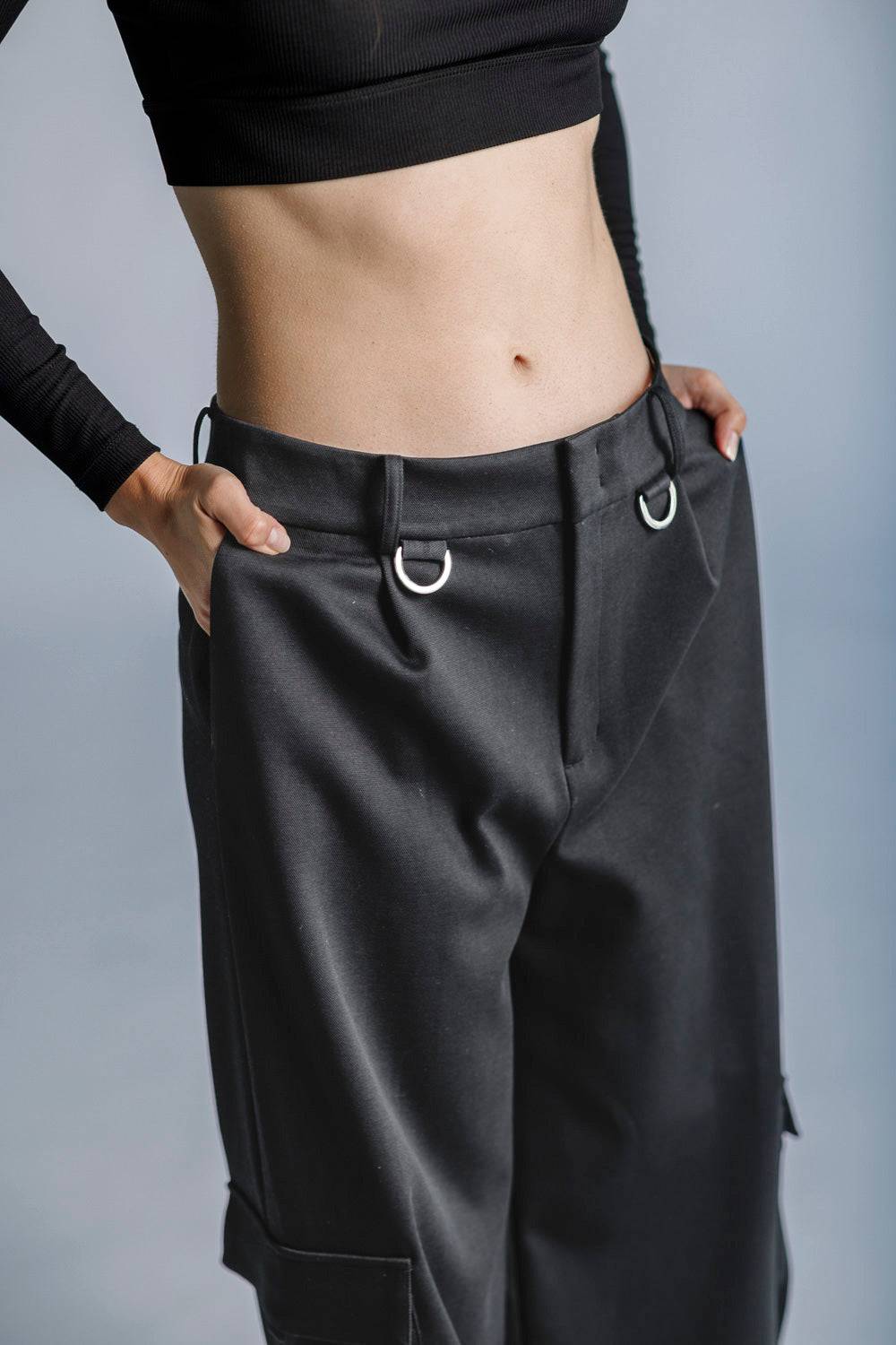 Karo Kauer Wide Leg Pants Dark Grey Clearance-Verkauf