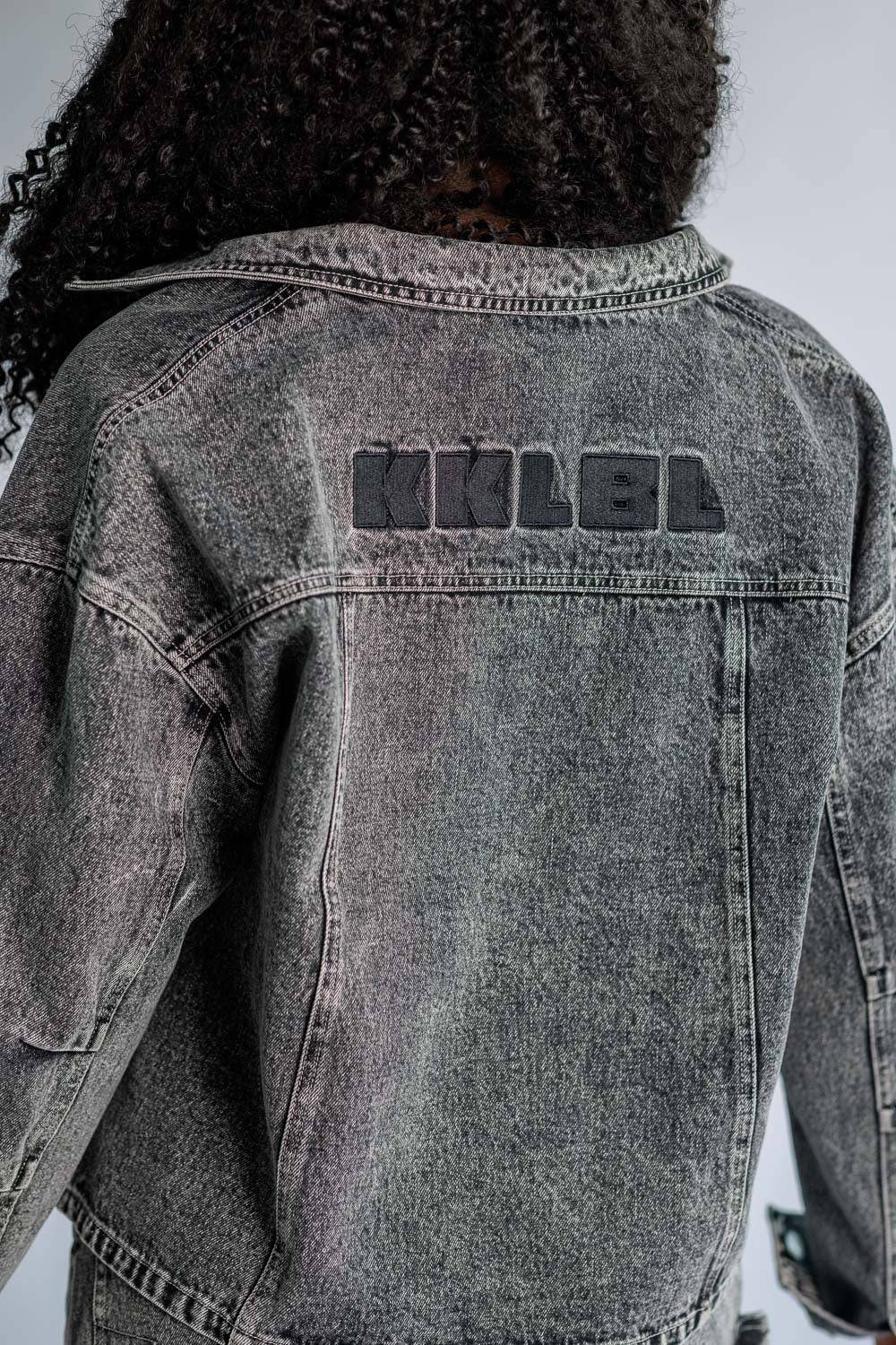 Karo Kauer Denim Jacket Black Speichern exportieren