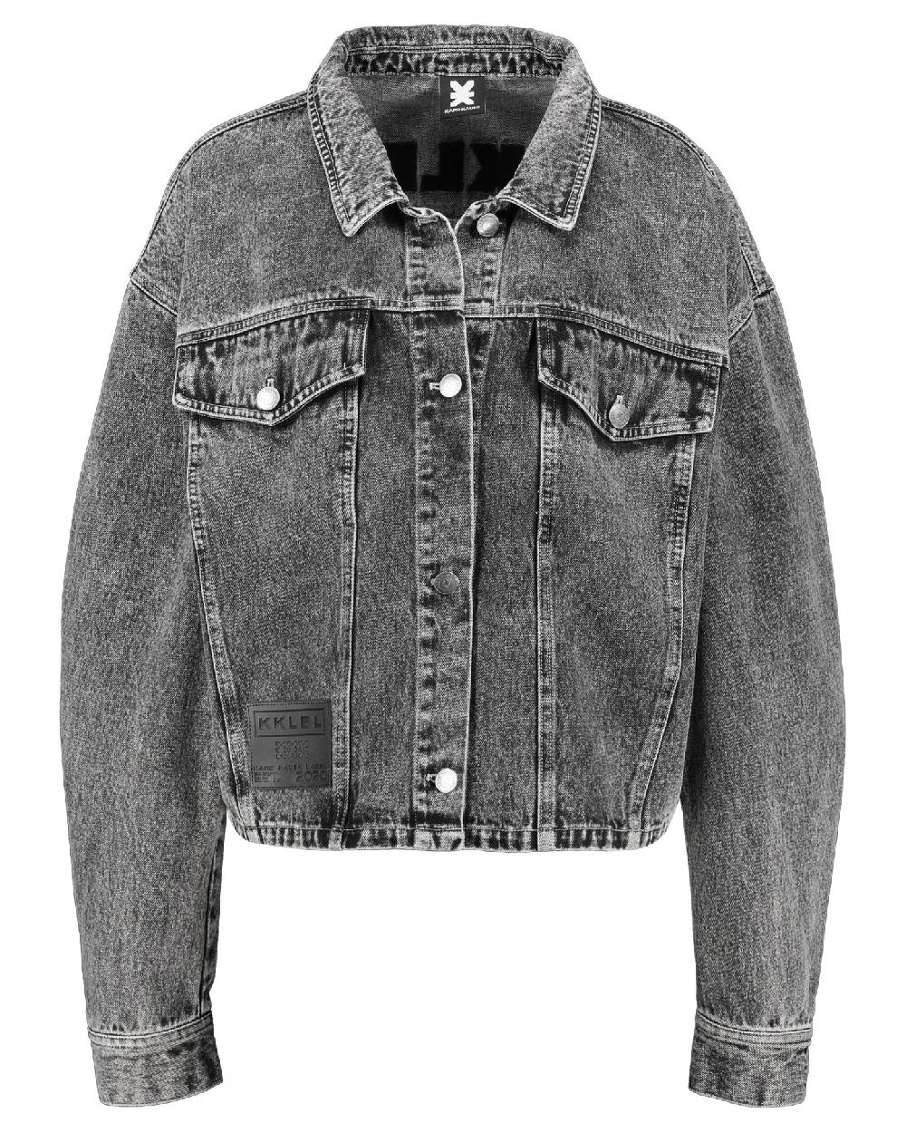 Karo Kauer Denim Jacket Black Speichern exportieren