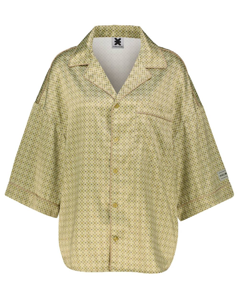 Karo Kauer Retro Shirt Khaki Hotsell