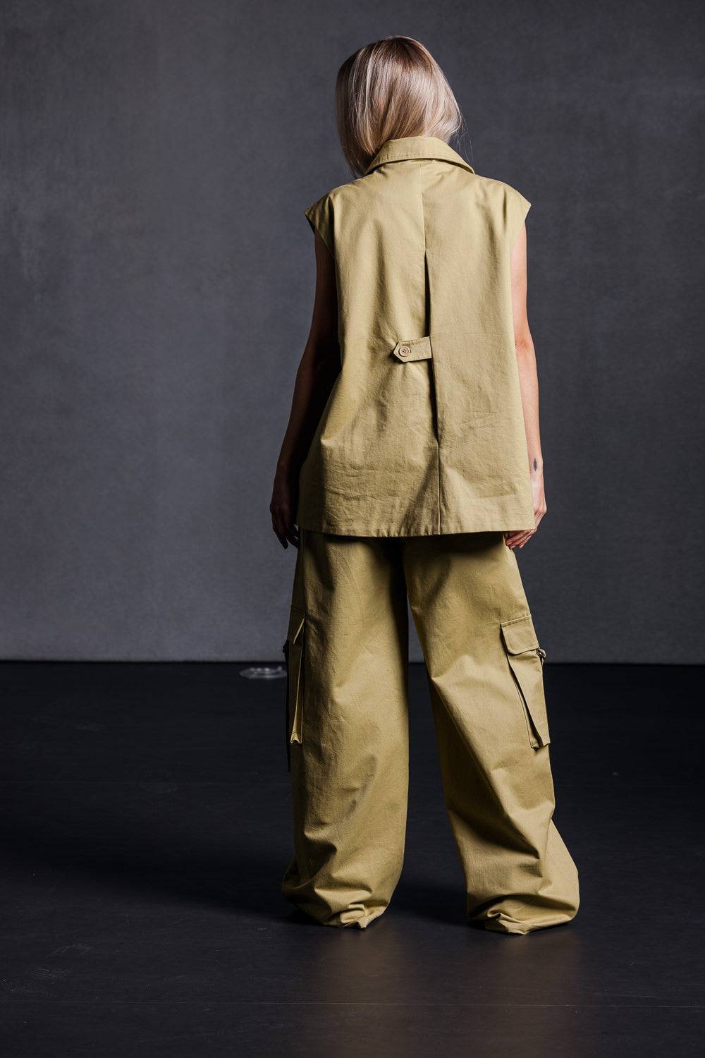 Karo Kauer Cargo Pants Khaki Fabrikverkauf