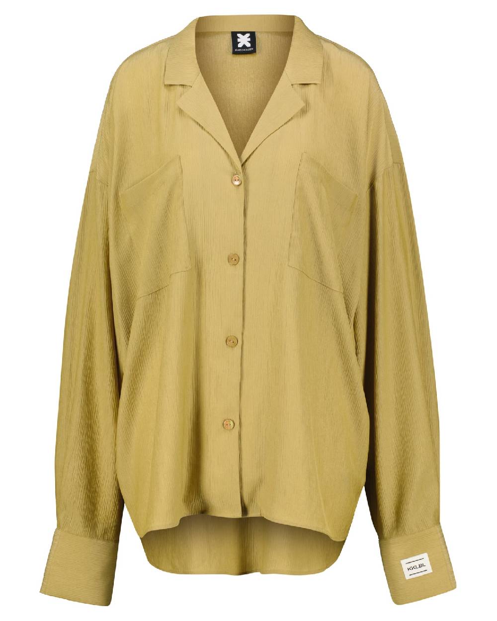 Karo Kauer Woven Blouse Khaki Meist gekauft
