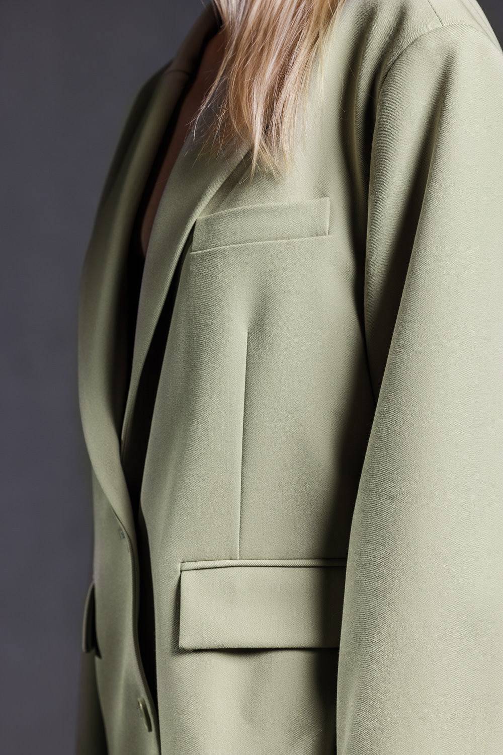 Karo Kauer Blazer Faded Green Kostenloser Versand